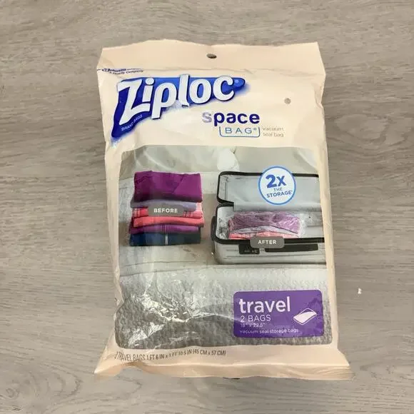 Ziploc Space Bags Vacuum Seal Airtight Waterproof Reusable Travel Bag 18”x 22.5”