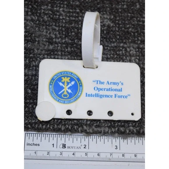 Vintage Army Intelligence Golf Bag Tag