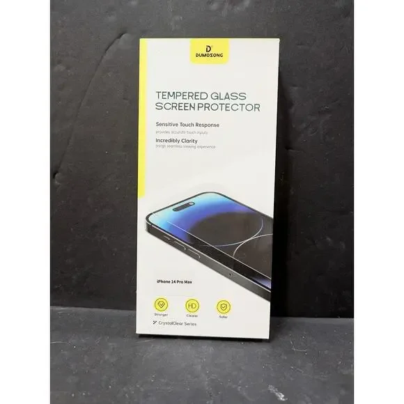 DUMOSONG tempered glass screen protector IPhone 14 Pro Max