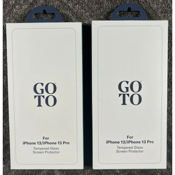 GoTo iPhone 13 & 13 Pro Screen Protector Tempered Glass NEW Lot of 2