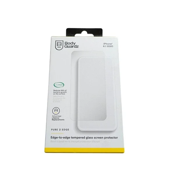 Mm1N Bodyguardz Pure 2 Edge Temp. Glass Screen Protector Apple iPhone 12 /12 Pro