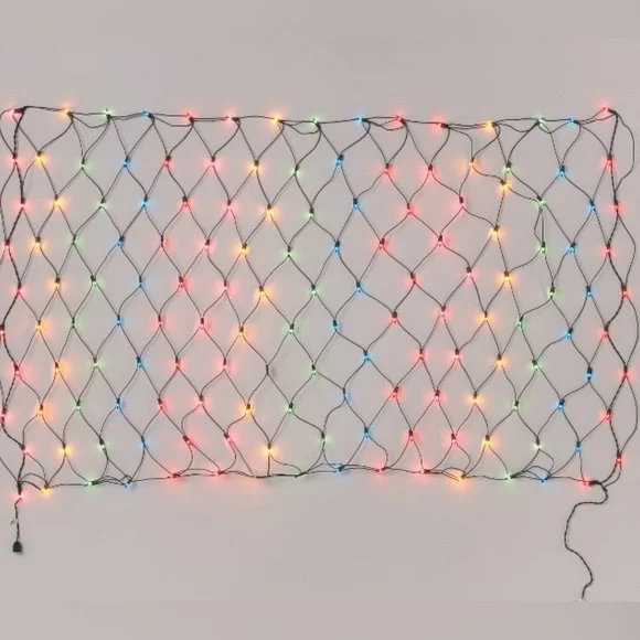 WONDERSHOP NWT 50ct led net lights -multicolor -3x4 -SOLAR