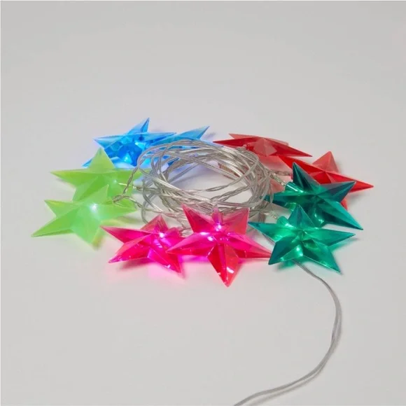 WONDERSHOP NWT 10ct led dewdrop star Christmas indoor/outdoor lights
