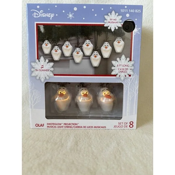 Disney Frozen Olaf Musical String Lights 8 ft 