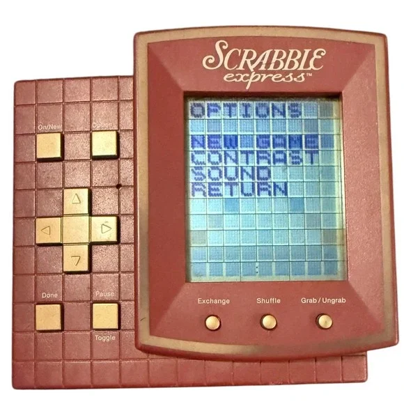 Scrabble Express Hasbro Vintage Handheld Electronic Video Game Tested!