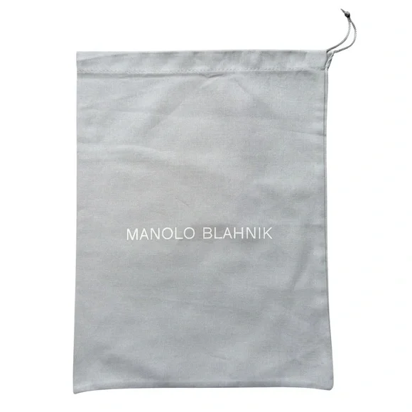 Manolo Blahnik Light Grey Drawstring Dust Bag