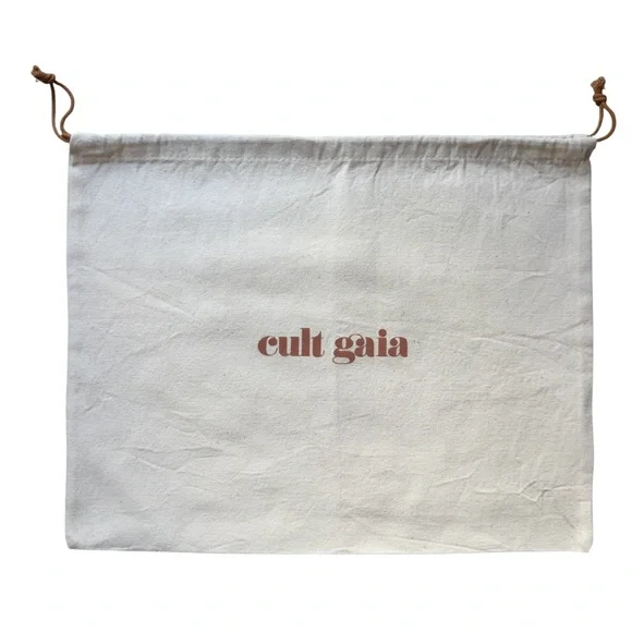 Cult Gaia Cream Drawstring Bag