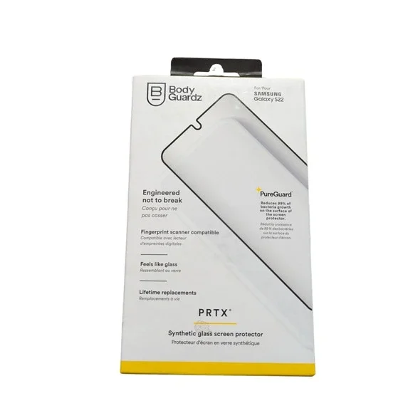 Z5N BodyGuardz PRTX CLR Synthetic Glass Screen Protector for‎ Samsung Galaxy S22