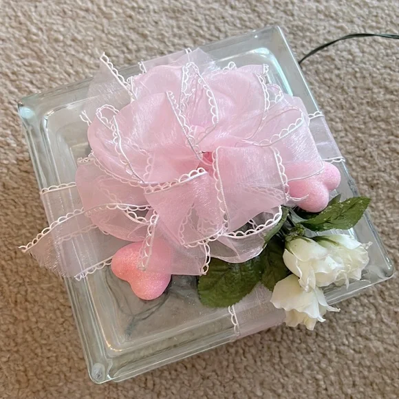 Gift Box Bow Present Lamp Night Light Nite Lite Home Room Decor Tabletop