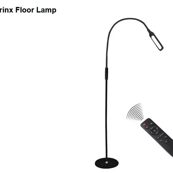 (New) Syrinx LED Floor Lamp with Remote (Black)