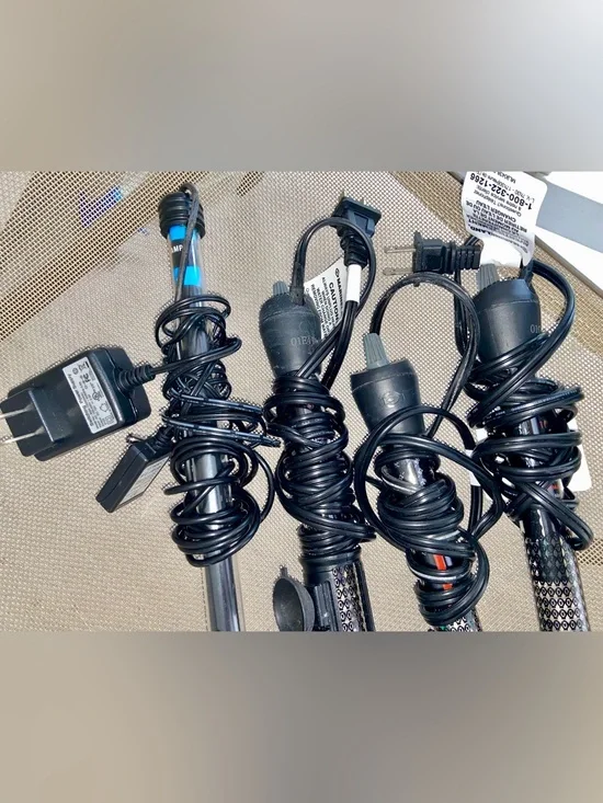 🐡Aquarium Heaters +1 Gako Hanging Colored Light Fixture- All Working @ Last Use