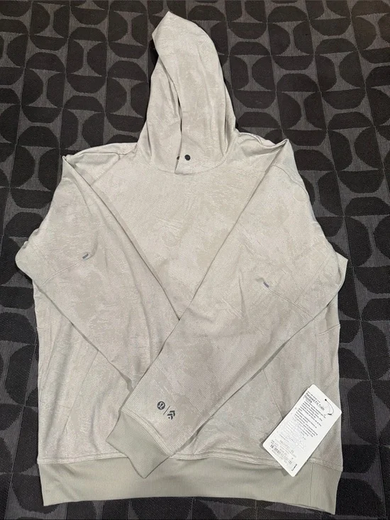 Lululemon x Barry’s Light Beige Hooded Sweatshirt with Subtle Texture