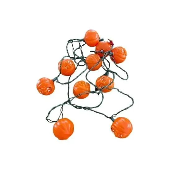 Vintage Halloween Pumpkin Lights Scared Faces Anthropomorphic - Works.