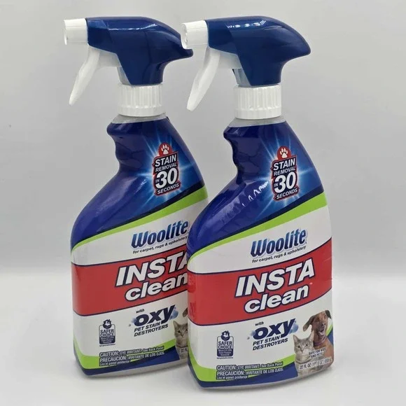 Woolite Instaclean w/Oxy Pet Stain Destroyers 22oz Spray Eliminates Odors - 2Pk