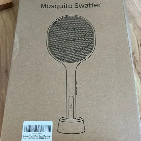 Mosquito Racket USB Rechargeable Fly Zapper Swatter Lamp