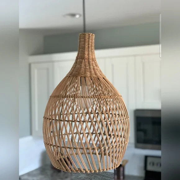 Todken Rattan Hanging Pendant Light - NEW