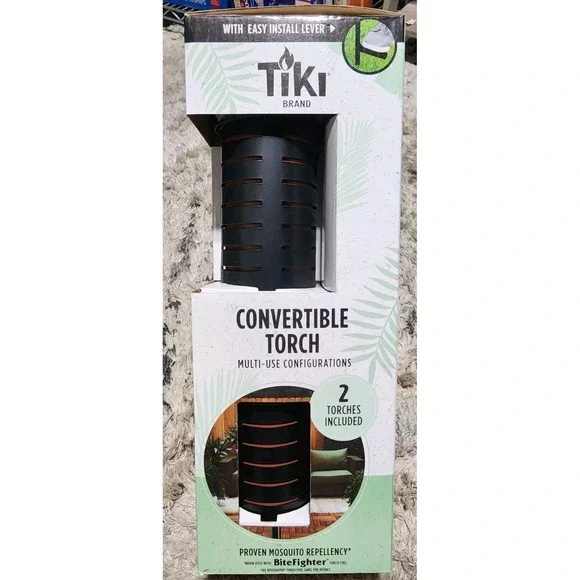 TIKI‎ Brand 65-in Urban Metal Adjustable Table Deck Torch 3-in-1