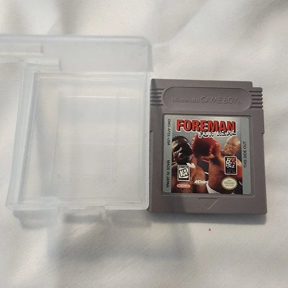 Nintendo Game Boy Foreman For Real *Authentic/Works* Cartridge And Case.