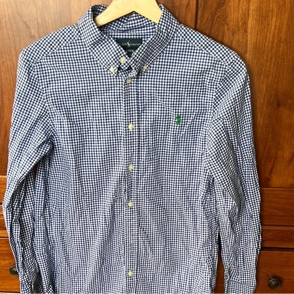 Ralph Lauren blue checked button down