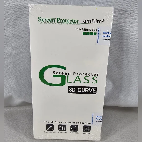 AM Film Samsung Note 8 Glass Phone Screen Protector Kit 3D Curve TechMatte