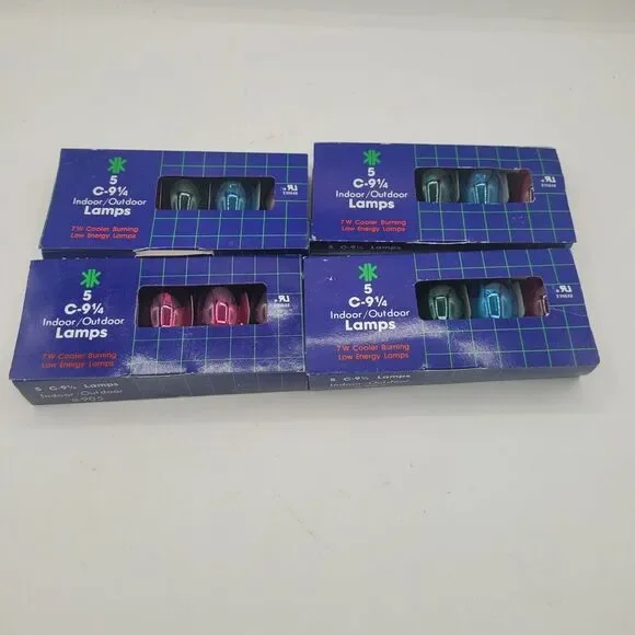 Vintage Lot (20) C-9‎ 1/4 Outdoor Christmas Tree Lights Replacement Bulbs NOS