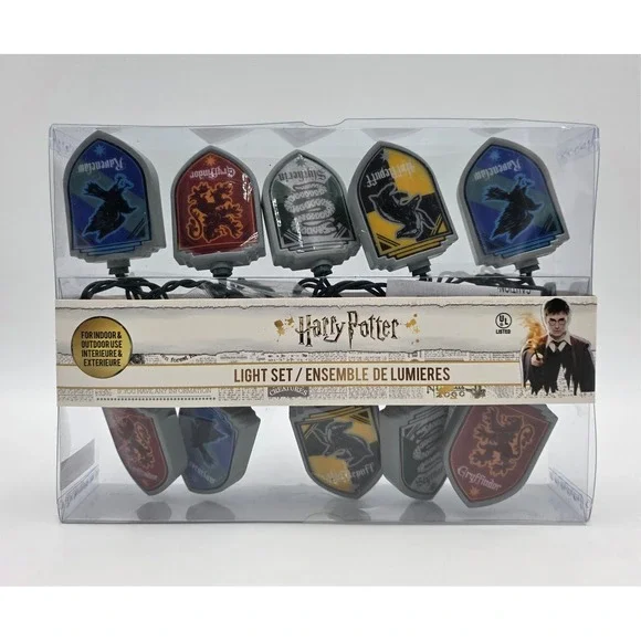 Harry Potter™ House Shield Crest Light Set Kurt Adler Christmas String