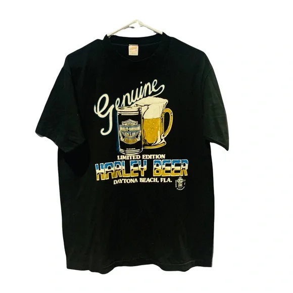Vintage 1984 HARLEY DAVIDSON Limited Edition Genuine Beer Tee Daytona