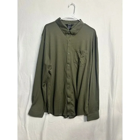 5.11 Tactical Mens 2XL Olive Green Button Down Long Sleeve Shirt‎ 7710161-186