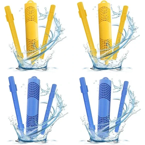 4 Pack Spa Mineral Sanitizer for Spas Hot Tub‎ Water Treatment Rods Yellow Blue