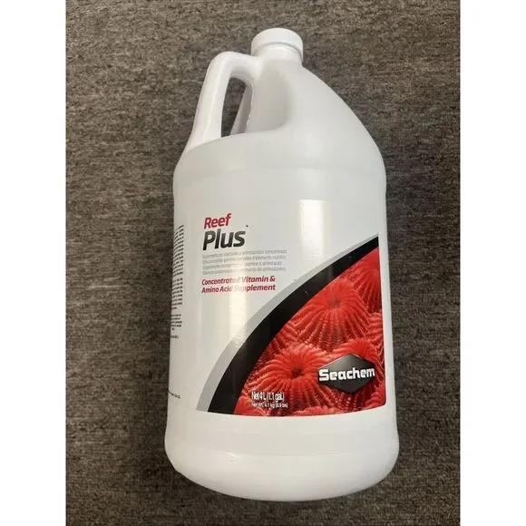 Reef Plus 4L (1.1 gallon) -‎ Seachem - EXP 08/27/2030 - New/ Sealed