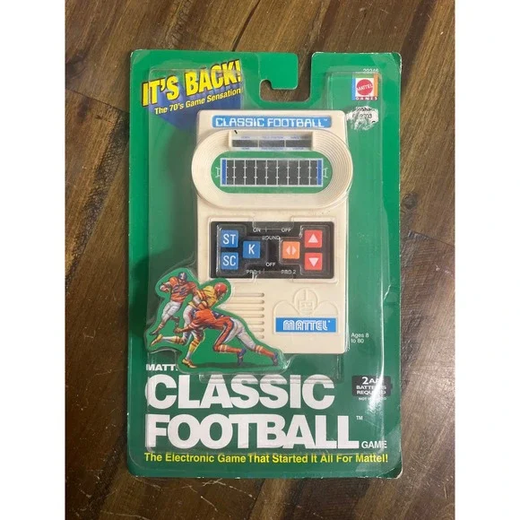 Mattel Classic Football Handheld‎ Electronic Game Retro 70s Reissue 29246 NIP