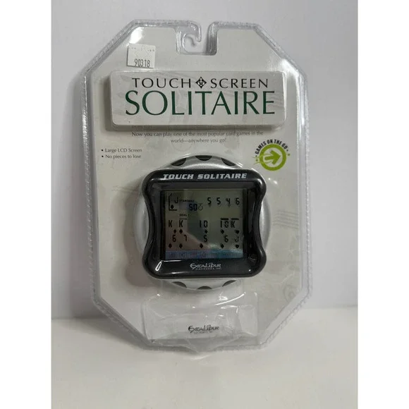 Excalibur Electronics Touch Screen Solitaire Handheld Game Black 470ET-CS New
