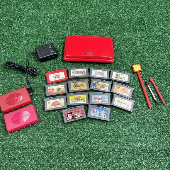 Nintendo DS NTR-001 Japan Import Lava Red Tested Working 14‎ Import Game