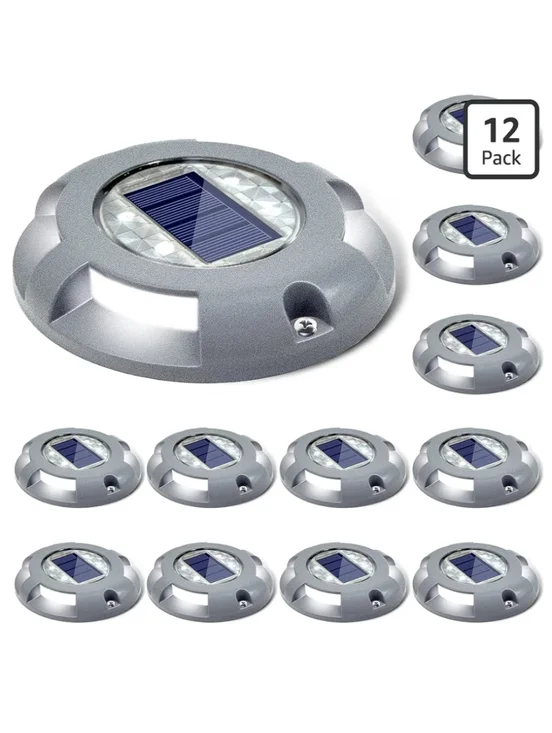 SIEDiNLAR Solar Powered Deck Driveway Dock LED Light Solar Outdoor Waterp