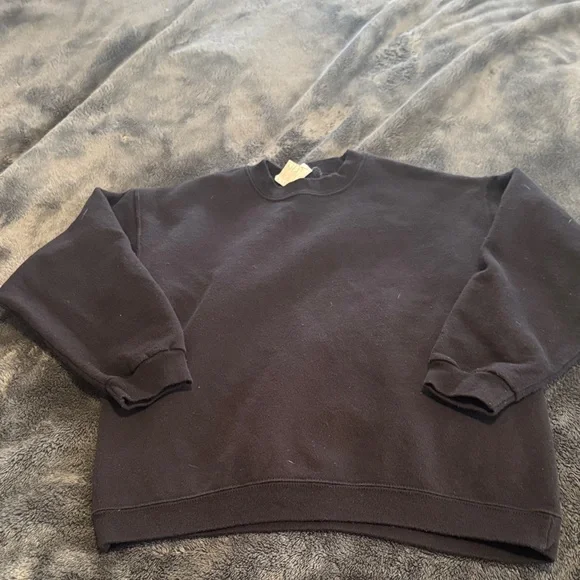 Kids Black Crewneck Sweatshirt - Casual Everyday Pullover