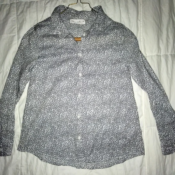 ZARA Kids Girls size 10 leopard button down