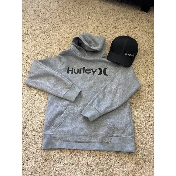 Hurley Boys Hoodie and Hat Bundle Size S-M-L