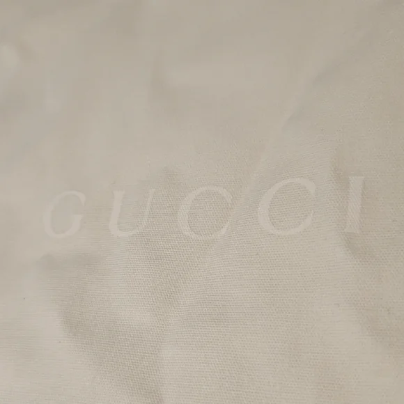 Authentic Gucci Ivory Fabric Shoe or Purse Dust Cover with Drawstring