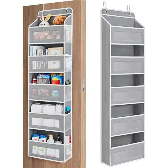 Over The Door Organizer Storage 5 Shelf Hanging Door Organizer with 5 Pockets