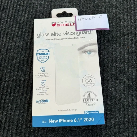 ZAGG Invisible Shield Glass Elite VisionGuard Screen Protector - iPhone Pro 12