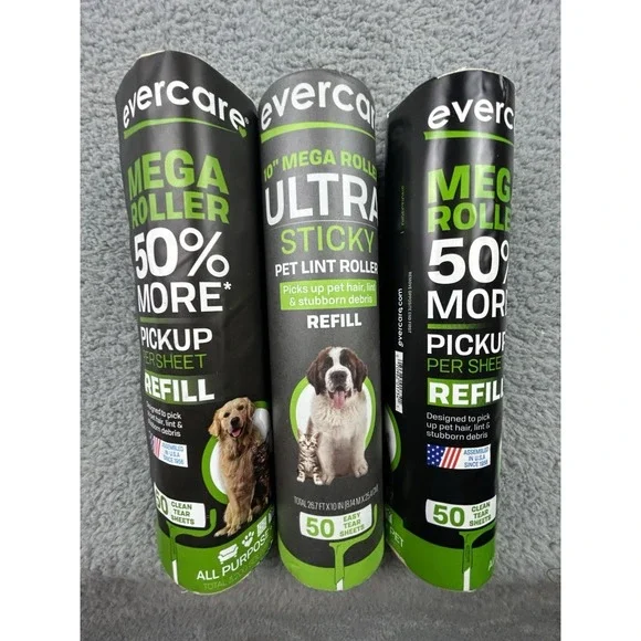 Evercare Pack of 3 All-Purpose Pet Mega Oversized 50 Count (Pack 3)