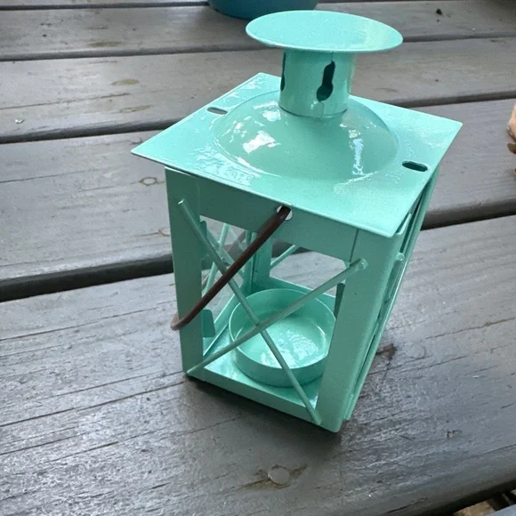 24 Kate Aspen Aqua Lantern Candle Holders