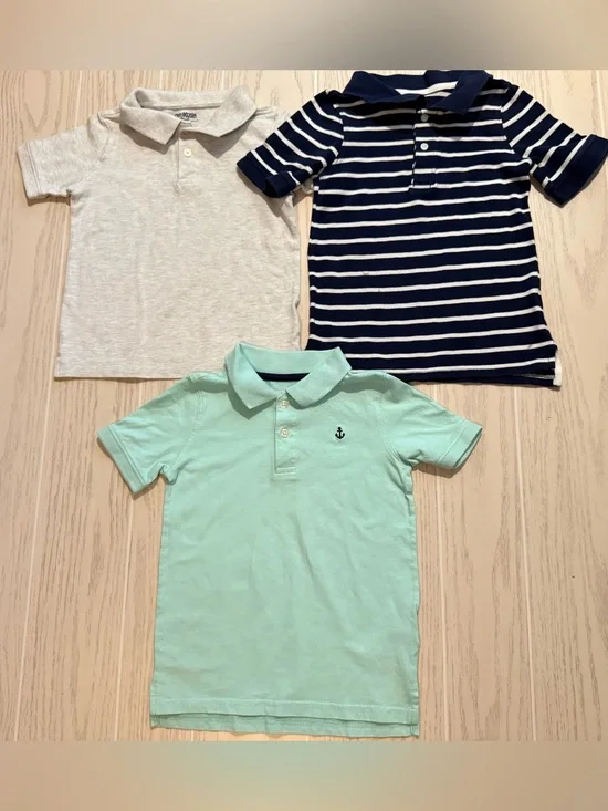 OshKosh Carter’s Boys Polo Bundle Size 5 Preppy School Nautical Shirts