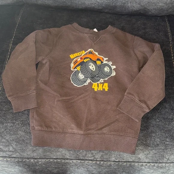 Jumping Beans Brown Monster Truck Sweatshirt