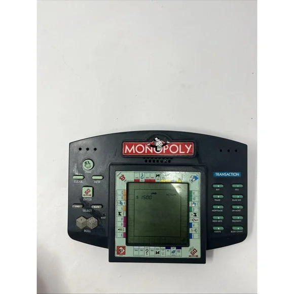 Vintage Monopoly Hand Held Tavel Electronic Game (Hasbro, 1997) Tested‎