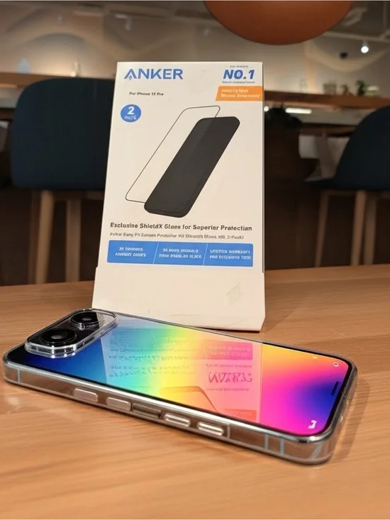 Anker Tempered Glass Screen Protector - Clear- fits iPhone 15 pro