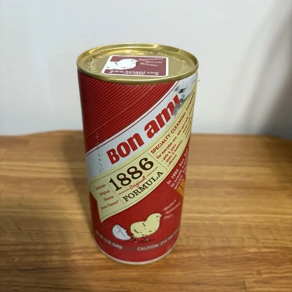 Vintage 1952 Bon Ami Cleaning Powder 12oz Can NOS Collectible‎ House Memorabilia
