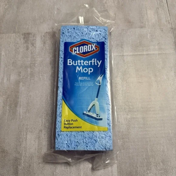 Clorox Butterfly‎ Mop Refill Easy Push Button Replacement