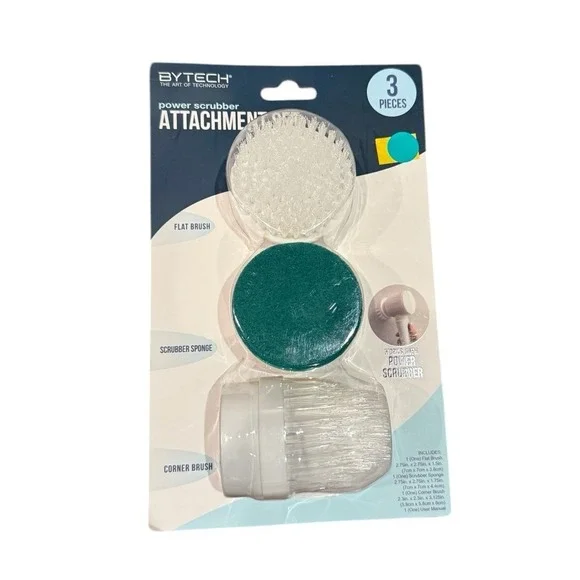 Bytech Power Scrubber 3 Piece Attachment Set BY-HH-MC-104-X3 Sealed