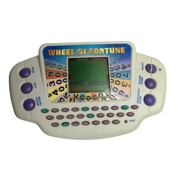 Y2K Wheel of Fortune Handheld Electronic Game 2005 Retro Puzzle Works